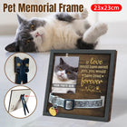 Wooden Pet Memorial Photo Frame Collar Holder Tabletop Pet Keepsake Display AU