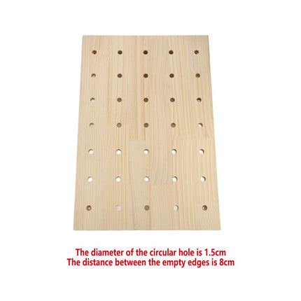 Wooden Pegboard Wall Shelf Hanging Storage for Home Office Display Sturdy