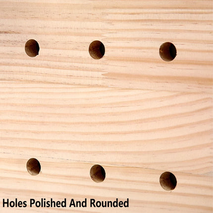 Wooden Pegboard Wall Shelf Hanging Storage for Home Office Display Sturdy