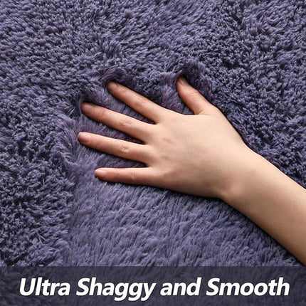 120 x 180cm Solid Colour Bedroom Floor Mat Soft Velvet Bedside Carpet Rug