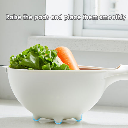Double Layer Drain Basket Washing Basin Fruit Strainer Kitchen Colander