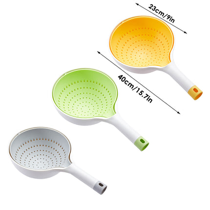 Double Layer Drain Basket Washing Basin Fruit Strainer Kitchen Colander