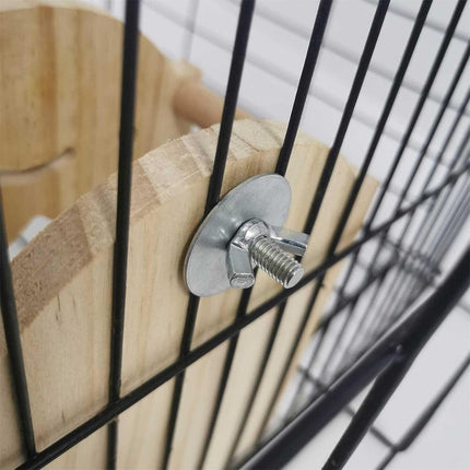Wooden Hay Feeder Grass Rack Food Bowl Holder for Rabbit Guinea Pig Small Pets