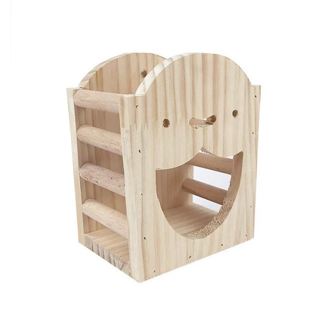 Wooden Hay Feeder Grass Rack Food Bowl Holder for Rabbit Guinea Pig Small Pets