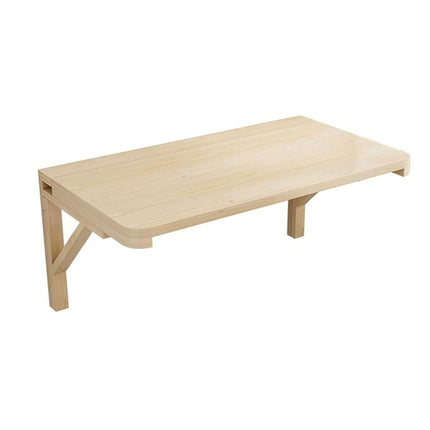 Wall Mounted Solid Wood Drop Leaf Table 70 x 40cm Foldable Folding Desk Shelf