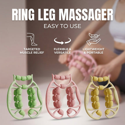 Leg Massager Roller Ring Thigh Calf Muscle Relaxer Slimming Massage Tool