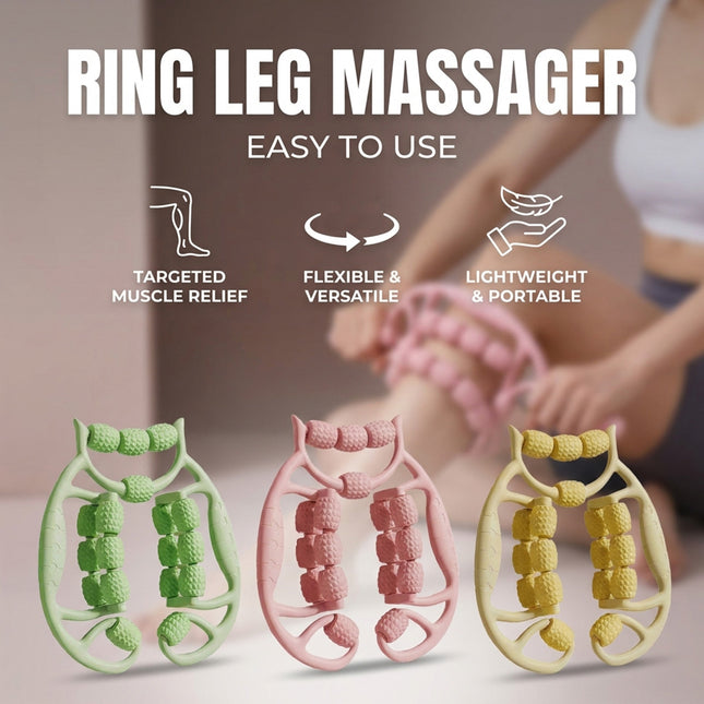 Leg Massager Roller Ring Thigh Calf Manual Massage Tool Multi Body Use