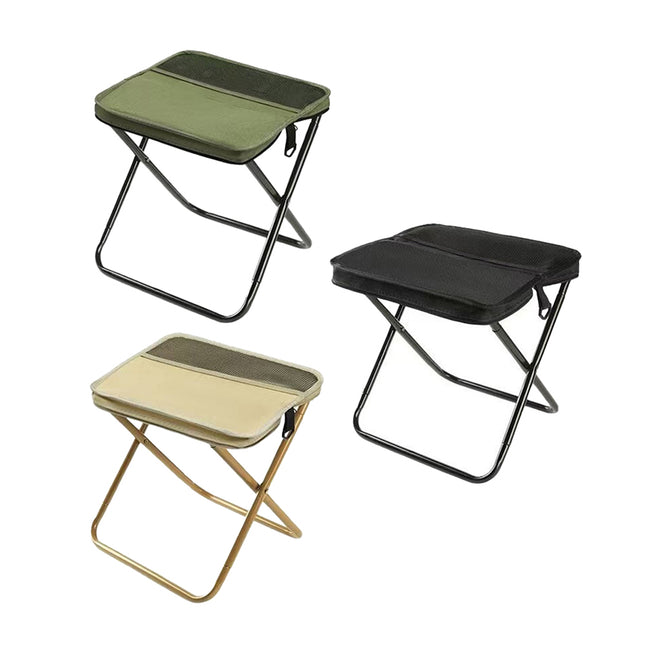 Portable Folding Camping Stool with Side Pocket