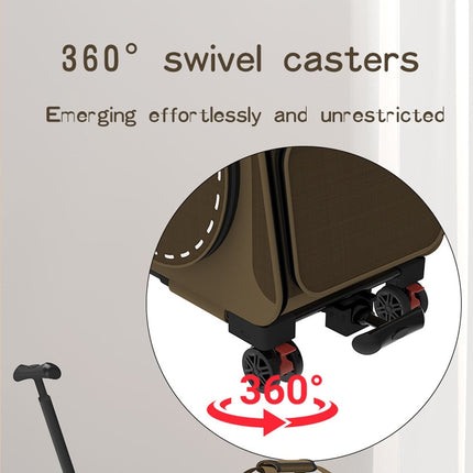 Rolling Pet Carrier Bag with Wheels Coffee or Blue