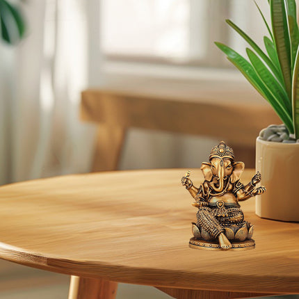 Thai Elephant Resin Ornament for Home Office Desktop Zen Spiritual Decoration
