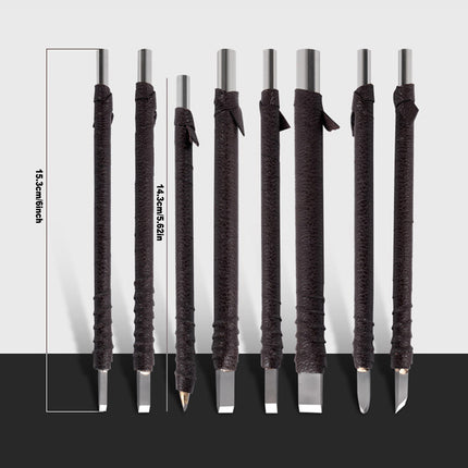 8pcs Seal Engraving Knife Set Engraving Tools Carving Knives for Stone Craft