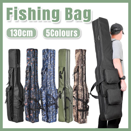 130cm Big Belly Fishing Tackle Bag Rod Storage Carry Case Outdoor Fishing Bag