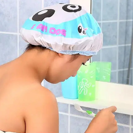 EVA Shower Cap Hair Cover Elastic Bath Reusable Kitchen Oil Splash Cap