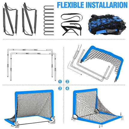 Portable Soccer Goal Net Indoor Outdoor Sports Football Training Gate Set