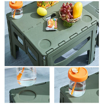 Portable Outdoor Foldable Table and Chairs Set for Camping Picnic Beach Travel