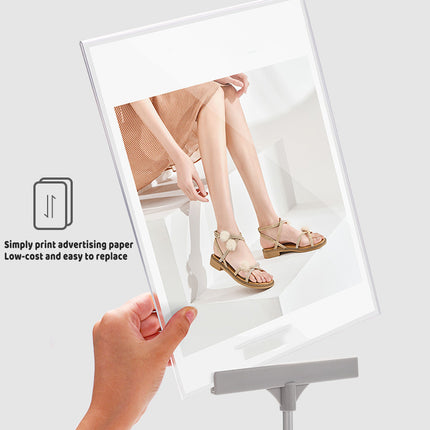 Adjustable Height 65-85cm A5 Poster Display Stand Holder for Tabletop Counter