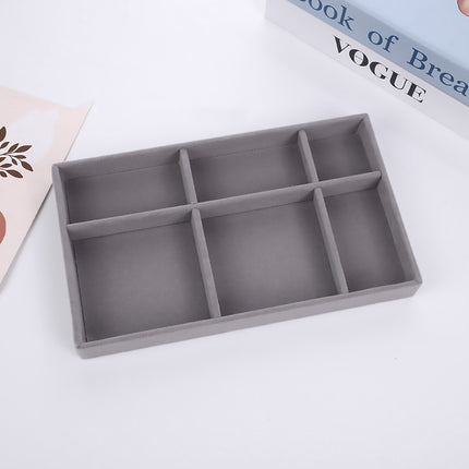 2PCS Makeup Organizer Jewelry Storage Tray Earrings Rings Bracelets Display Box