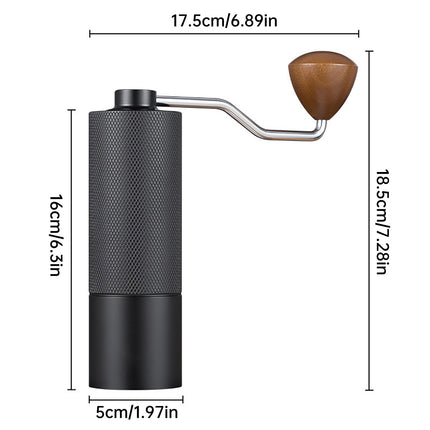 Hand Crank Coffee Grinder for Home Travel Stainless Steel Durable Easy Clean