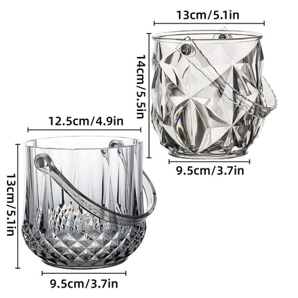 Acrylic Ice Bucket Transparent Champagne Cooler Home Bar Wine Chiller Bucket