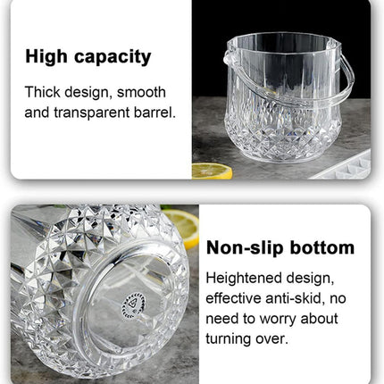 Acrylic Ice Bucket Transparent Champagne Cooler Home Bar Wine Chiller Bucket