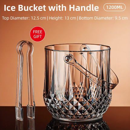 Acrylic Ice Bucket Transparent Champagne Cooler Home Bar Wine Chiller Bucket