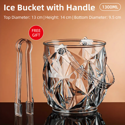 Acrylic Ice Bucket Transparent Champagne Cooler Home Bar Wine Chiller Bucket