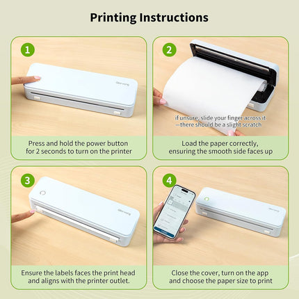 A4 Thermal Paper Roll 210mm x 8.7m 10 or 20 Rolls White No Ink Printer