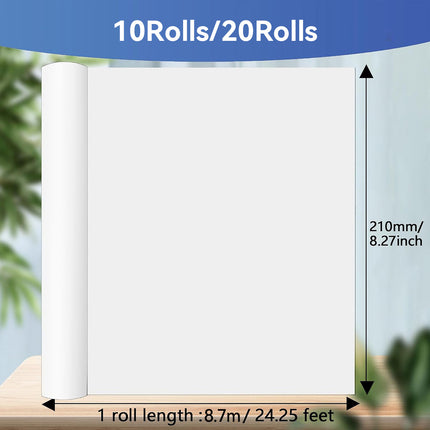 A4 Thermal Paper Roll 210mm x 8.7m 10 or 20 Rolls White No Ink Printer
