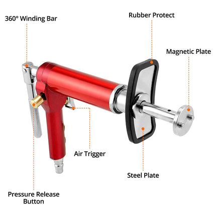 Pneumatic Brake Caliper Tool Set 24pcs Air Operated Compressor Kit Garage Duty
