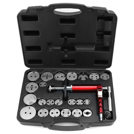 Pneumatic Brake Caliper Tool Set 24pcs Air Operated Compressor Kit Garage Duty