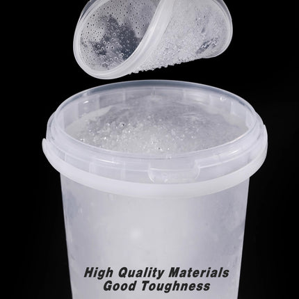 20pcs Plastic Round Bucket with Lid Transparent Portable Storage Gift Container
