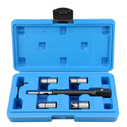Diesel Injector Seat Cleaning Tool Set 6pcs Reamer Kit for Engine Service Truck