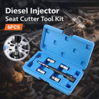 Diesel Injector Seat Cleaning Tool Set 6pcs Reamer Kit for Engine Service Truck