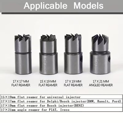 Diesel Injector Seat Cleaning Tool Set 6pcs Reamer Kit for Engine Service Truck