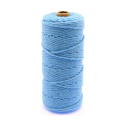 3mm Colored Cotton Rope DIY Hand Woven Macrame Cord Tapestry Binding Craft Rope