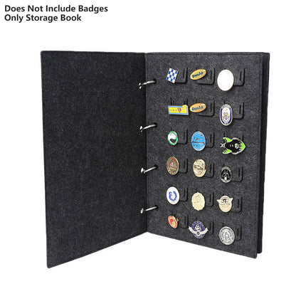 Felt Storage Book Loose-Leaf Folder For Jewelry Pin Brooch Commemorative Use