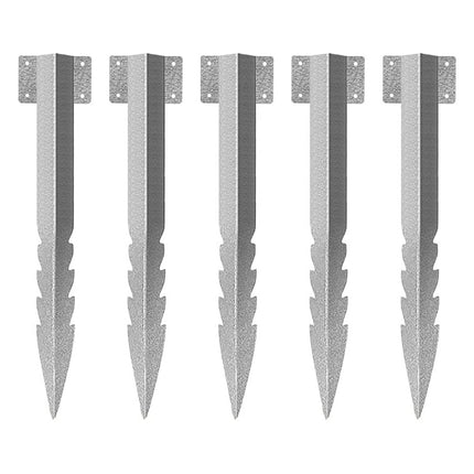 5Pcs Heavy Duty Sleeper Bracket Jagged Edge Fence Post Holder For Garden Use