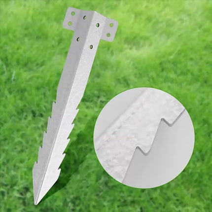5Pcs Heavy Duty Sleeper Bracket Jagged Edge Fence Post Holder For Garden Use