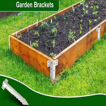 5Pcs Heavy Duty Sleeper Bracket Jagged Edge Fence Post Holder For Garden Use