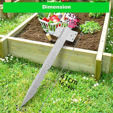 5Pcs Heavy Duty Sleeper Bracket Jagged Edge Fence Post Holder For Garden Use
