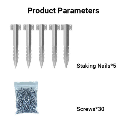5Pcs Heavy Duty Sleeper Bracket Jagged Edge Fence Post Holder For Garden Use