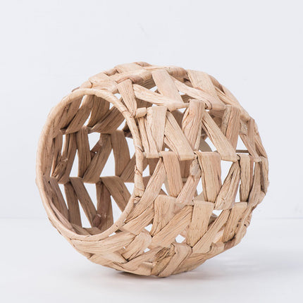 Natural Straw Woven Lampshade 22x18cm Rattan Style Pendant Light Shade Decor