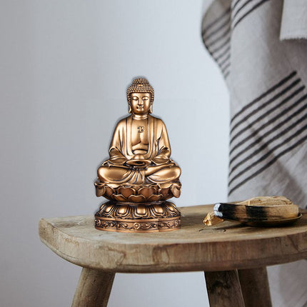Zen Small Statue Buddha Figurine Meditation Decor for Home Office Desk Decor