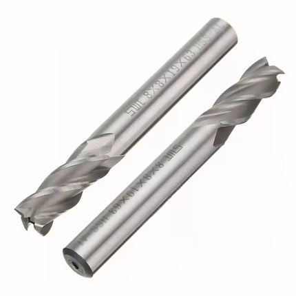 10Pcs HSS Straight Shank 4Flute Milling Cutter Set Metal Cutting Precision Tool