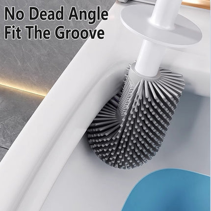 Silicone Toilet Brush Bathroom Cleaning Tool Household Toilet Brush Holder Set