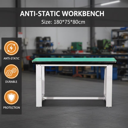 Anti Static Heavy Duty Steel Workbench 180x75x80cm Modular Components