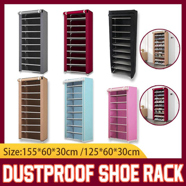 Stackable Shoe Rack Storage Cabinet Organizer Portable Wardrobe for Home Use