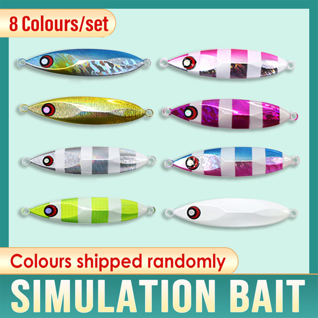 Fishing Lure Bait Set 8pcs Conical Boat Tackle Artificial Hard Bait Accessories