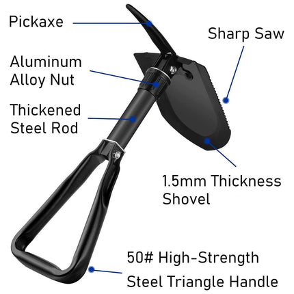 Folding Survival Shovel Outdoor Camping Emergency Tool For Hiking Fishing Rescue Gear