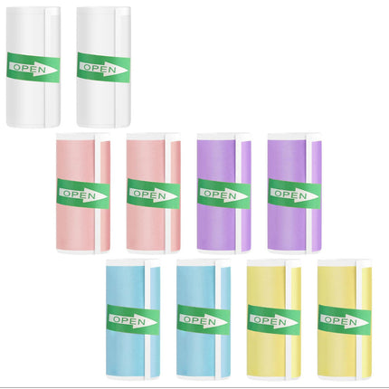Thermal Printer Sticker Paper Rolls 57x25mm 10/30 Rolls Multi Colour Label